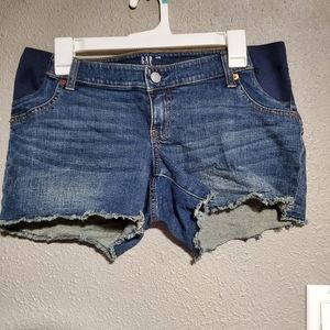 Gap maternity jean shorts